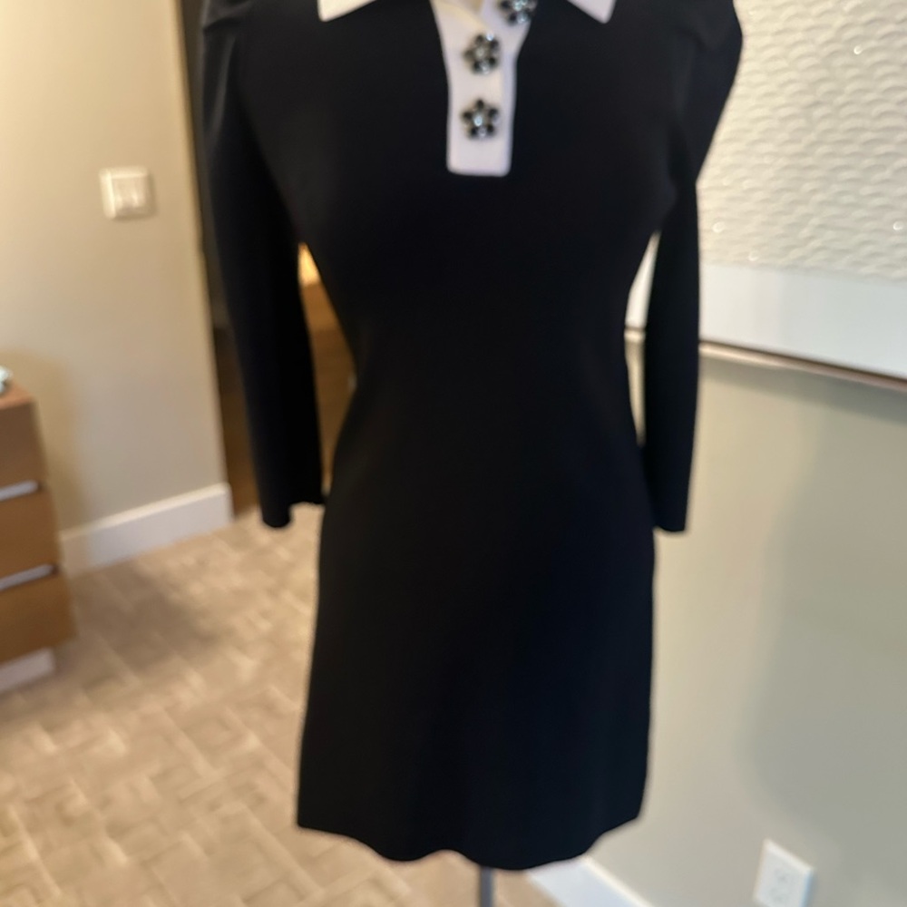 Elegant Black and White Women's Dress